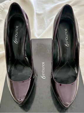 Nine West Boutique 9 Women's Patent Pointed-Toe Pumps in Plum